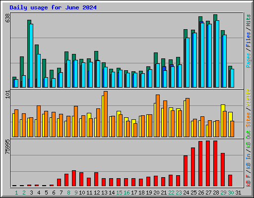 Daily usage for June 2024