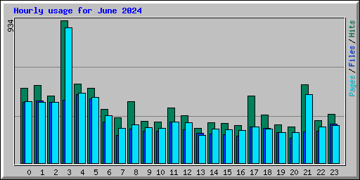 Hourly usage for June 2024