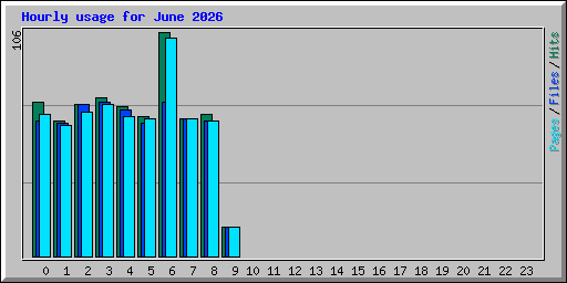 Hourly usage for June 2026