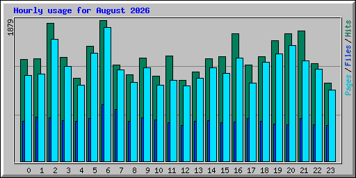 Hourly usage for August 2026