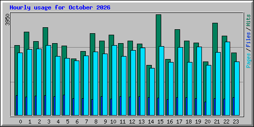 Hourly usage for October 2026