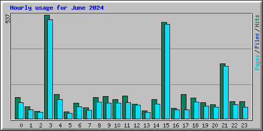 Hourly usage for June 2024