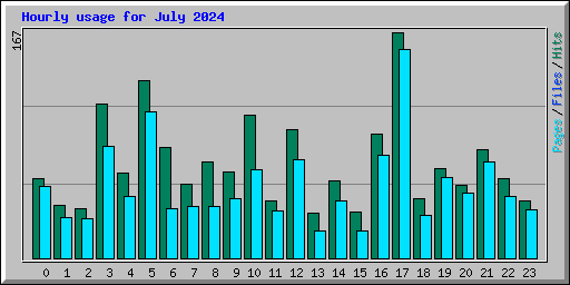 Hourly usage for July 2024