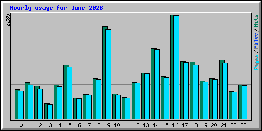 Hourly usage for June 2026