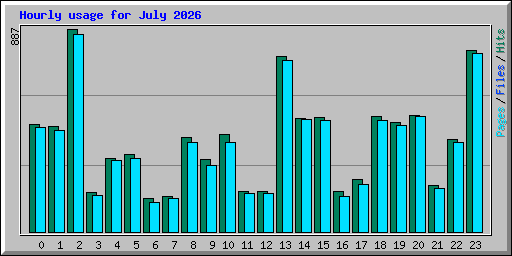Hourly usage for July 2026