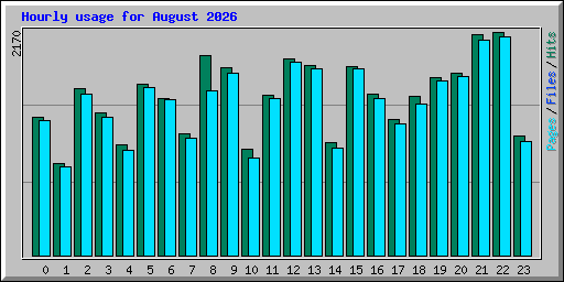Hourly usage for August 2026