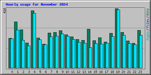 Hourly usage for November 2024