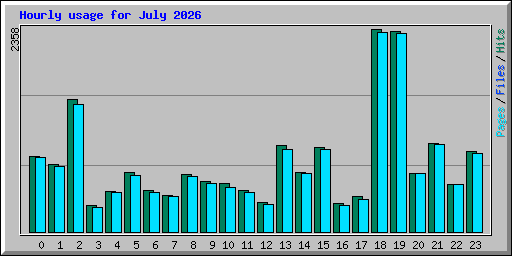 Hourly usage for July 2026